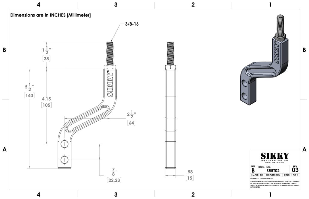 Kinked Upper Shift Rod | SIKKY