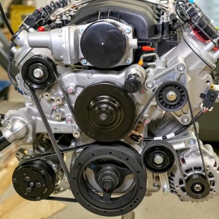 LS front accessory drive kit designed for LS engine swaps