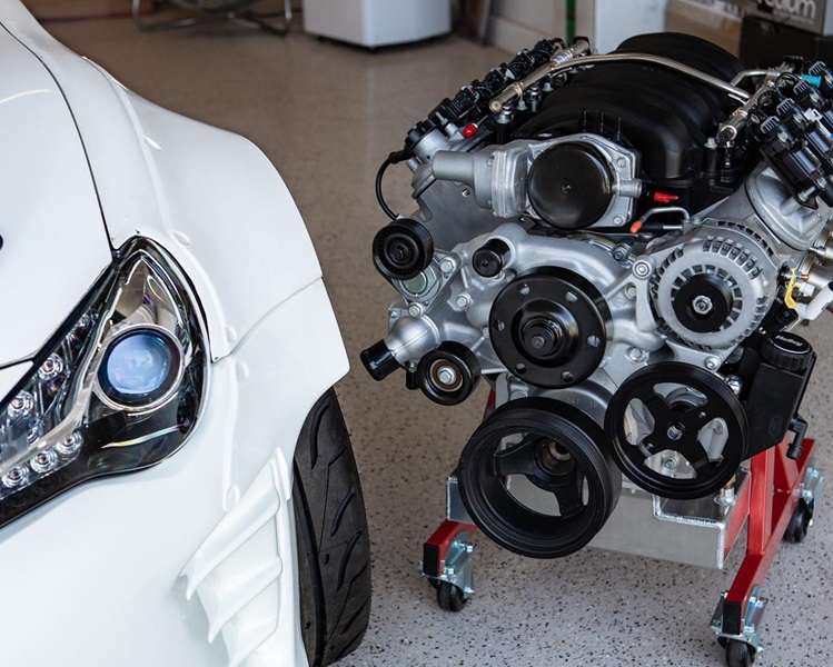 LS engine with Sikky Manufactiuring Scion FRS motor mounts