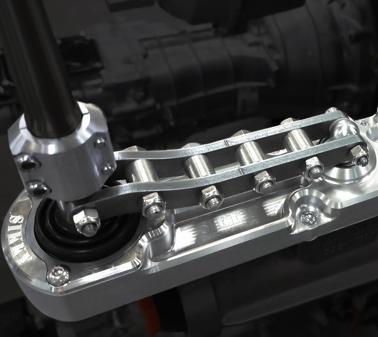 Close up of a Sikky Manufacturing swap shifter